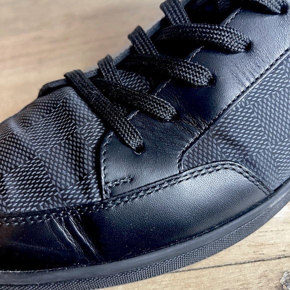 Louis Vuitton Men’s Black Graphite Damier Ebne High Tops - Picture 6 of 11